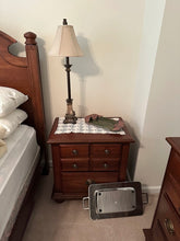 Load image into Gallery viewer, Broyhill Cherry Nightstand with Drawers and Lower Storage