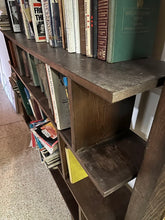 Load image into Gallery viewer, Mid Century Modern Solid Wood Open Bookcase with Geometric Shelving
