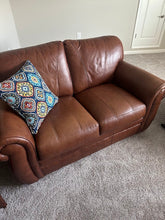 Load image into Gallery viewer, The Hamilton Rich Brown Leather Loveseat
