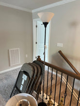 Load image into Gallery viewer, Simple Designs FL1011-BLK Torchiere Floor Lamp – Black, 70" Tall