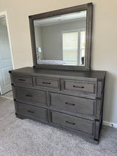 Load image into Gallery viewer, Vickery Creek Weathered Gray 7 Drawer Dresser with Antique Pewter Hardware