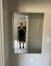 Load image into Gallery viewer, Modern Beveled Wall Mirror Rectangular Framed Glass Panel Design