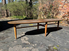 Load image into Gallery viewer, Mersman Mid Century Modern Oval Walnut Coffee Table with Tapered Legs