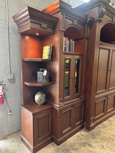 Load image into Gallery viewer, Monumental Traditional Wood Wall Unit Entertainment Center with Lighting and Display Storage