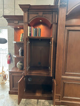 Load image into Gallery viewer, Monumental Traditional Wood Wall Unit Entertainment Center with Lighting and Display Storage
