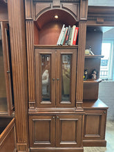 Load image into Gallery viewer, Monumental Traditional Wood Wall Unit Entertainment Center with Lighting and Display Storage