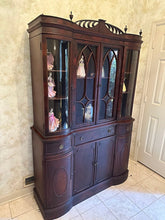Load image into Gallery viewer, Georgian Style Mahogany China Cabinet with Glass Display and Breakfront Design