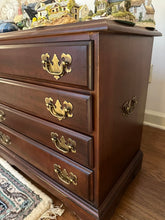 Load image into Gallery viewer, Solid Cherry Nightstand or Side Table with Four Drawers and Brass Hardware