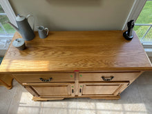 Load image into Gallery viewer, Solid Oak Buffet Cabinet Traditional Sideboard Storage
