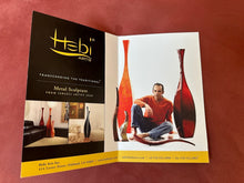 Load image into Gallery viewer, JoJo Hebi Arts Metal Sculptures Pair Mars Vases Red Blue Abstract Floor Sculptures