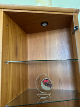 Load image into Gallery viewer, Teak Wall Unit Display Cabinet with Glass Doors and Media Bay