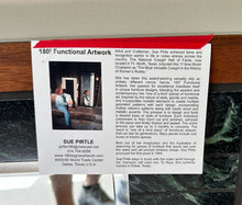 Load image into Gallery viewer, Sue Pirtle 180 Degree Functional Artwork Mirror Wood Marble Frame