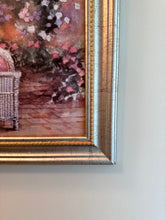 Load image into Gallery viewer, Barbara Mock Waiting For Friends Framed Art Print Garden Chair Scene Gold Frame