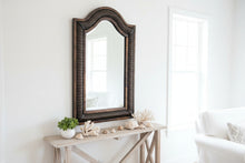 Load image into Gallery viewer, Rattan Wicker Wall Mirror Arched Frame Coastal Boho Decor