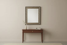 Load image into Gallery viewer, Ornate Silver Tone Wall Mirror Decorative Embossed Frame