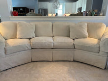 Load image into Gallery viewer, Curved Bouclé Upholstered Sectional Sofa 124 Inch Contemporary Lounge Couch