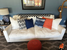 Load image into Gallery viewer, 92 Inch Contemporary Upholstered Sofa Cream Fabric Deep Seat