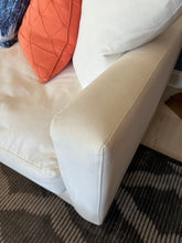 Load image into Gallery viewer, 92 Inch Contemporary Upholstered Sofa Cream Fabric Deep Seat