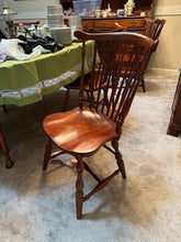 Load image into Gallery viewer, Pennsylvania House Solid Cherry Dining Table Set with 6 Windsor Chairs, 2 Leaves and Table Pads