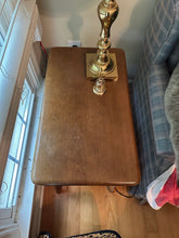 Load image into Gallery viewer, Solid Wood Two Tier Side Table with Turned Legs
