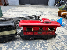 Load image into Gallery viewer, Vintage Marx Wind-Up Tin Train Set – Pennsylvania, New York Central, Caboose No. 536 + Track & Key