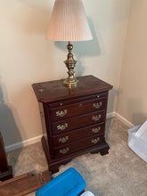 Load image into Gallery viewer, Pair of Kincaid Cherry Nightstands with Pull Out Drink Slides