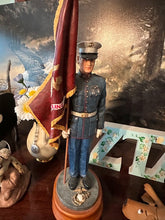 Load image into Gallery viewer, American Heroes US Marine Corps Flag Bearer Music Box Figurine