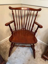 Load image into Gallery viewer, Pennsylvania House Solid Cherry Dining Table Set with 6 Windsor Chairs, 2 Leaves and Table Pads