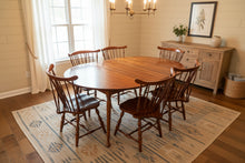 Load image into Gallery viewer, Pennsylvania House Solid Cherry Dining Table Set with 6 Windsor Chairs, 2 Leaves and Table Pads