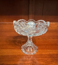Load image into Gallery viewer, Vintage Cut Crystal Pedestal Bowl Center Candle Holder