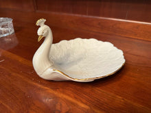 Load image into Gallery viewer, Vintage Lenox Peacock Trinket Dish Hand Painted 24K Gold Trim