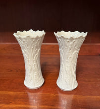 Load image into Gallery viewer, Vintage Lenox Woodland Collection Ivory Porcelain Bud Vases Pair
