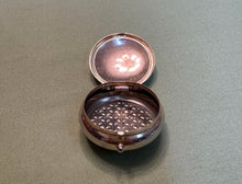 Load image into Gallery viewer, Vintage Cloisonne Pill Box Butterfly Floral Trinket Case Brass Tone
