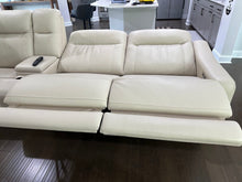 Load image into Gallery viewer, Ivory Leather Power Reclining Modular Sectional Sofa 9 Piece Configuration