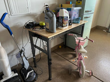 Load image into Gallery viewer, OLBRUS Adjustable Rubberwood Workbench with Power Outlet 48 Inch
