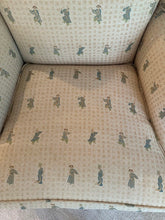 Load image into Gallery viewer, Custom Upholstered Chippendale Wingback Chair with Asian Motif Fabric