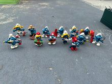 Load image into Gallery viewer, Vintage Smurfs PVC Figurine Lot (13) – Schleich & Wallace Berrie – 1980s Collection
