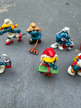 Load image into Gallery viewer, Vintage Smurfs PVC Figurine Lot (13) – Schleich & Wallace Berrie – 1980s Collection