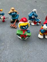 Load image into Gallery viewer, Vintage Smurfs PVC Figurine Lot (13) – Schleich & Wallace Berrie – 1980s Collection