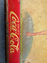 Load image into Gallery viewer, 1937 Coca-Cola Advertising Tray – “Girl with Two Bottles” Swimsuit Pin-Up