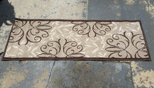 Load image into Gallery viewer, “Highland Driftwood” by Orian Rugs – 24"x72" Beige & Brown Scroll Runner