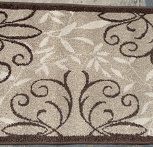Load image into Gallery viewer, “Highland Driftwood” by Orian Rugs – 24"x72" Beige & Brown Scroll Runner