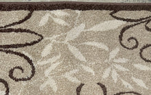 Load image into Gallery viewer, “Highland Driftwood” by Orian Rugs – 24"x72" Beige & Brown Scroll Runner