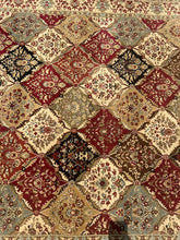 Load image into Gallery viewer, “Oliva Echo” Traditional Area Rug – 63"x90" Burgundy, Sage & Cream Medallion Diamonds