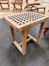 Load image into Gallery viewer, AquaTeak Solid Teak Lattice Top Outdoor Side Table