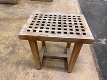 Load image into Gallery viewer, AquaTeak Solid Teak Lattice Top Outdoor Side Table
