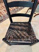 Load image into Gallery viewer, Black Farmhouse Style Ladder Back Chair