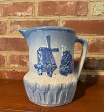 Load image into Gallery viewer, Antique Salt-Glazed Stoneware Pitcher β Windmill Relief Design - #1