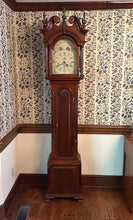 Load image into Gallery viewer, Sligh “John Goddard Newport” Grandfather Clock – Handcrafted Cherry Longcase Clock
