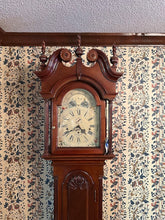 Load image into Gallery viewer, Sligh “John Goddard Newport” Grandfather Clock – Handcrafted Cherry Longcase Clock